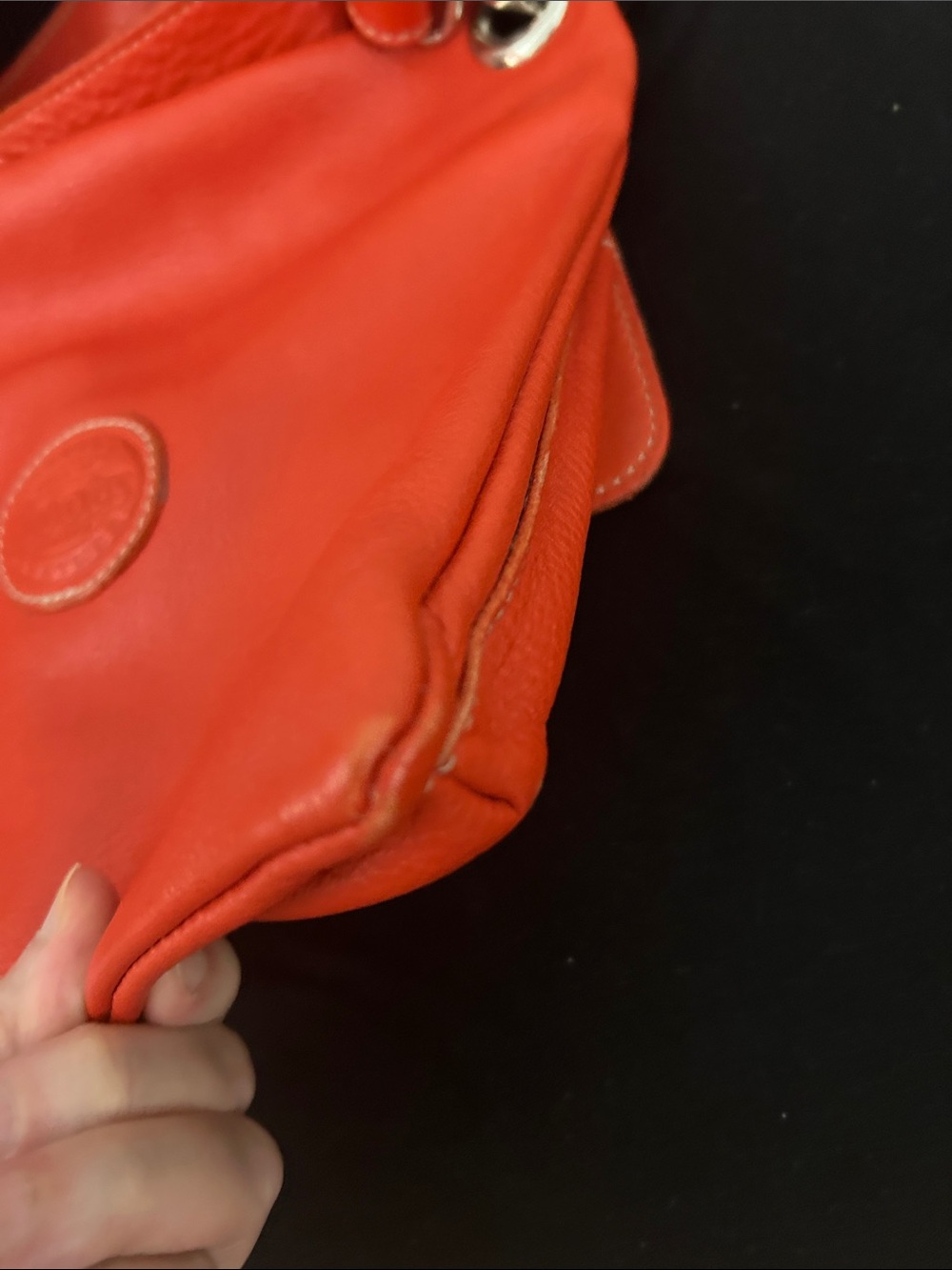 Roots Red Leather Crossbody Bag - Picture 5 of 12